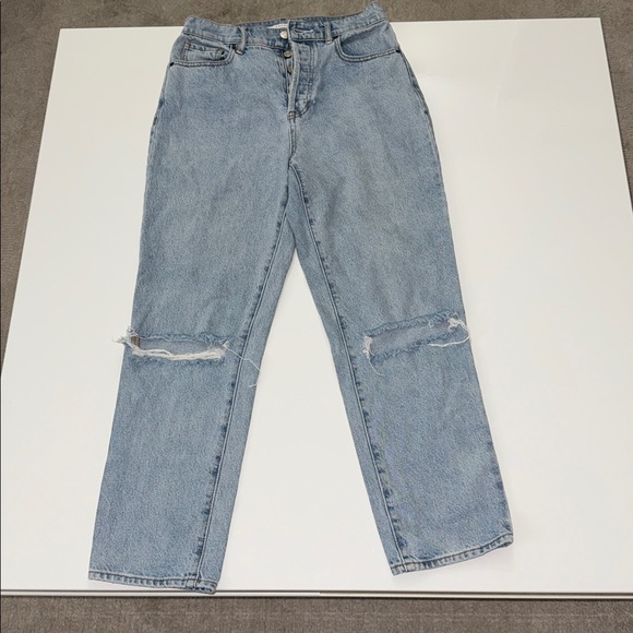 Pacsun Jeans Women 26 Blue Straight Leg Button Fly High Rise Denim Light Wash - Picture 1 of 8